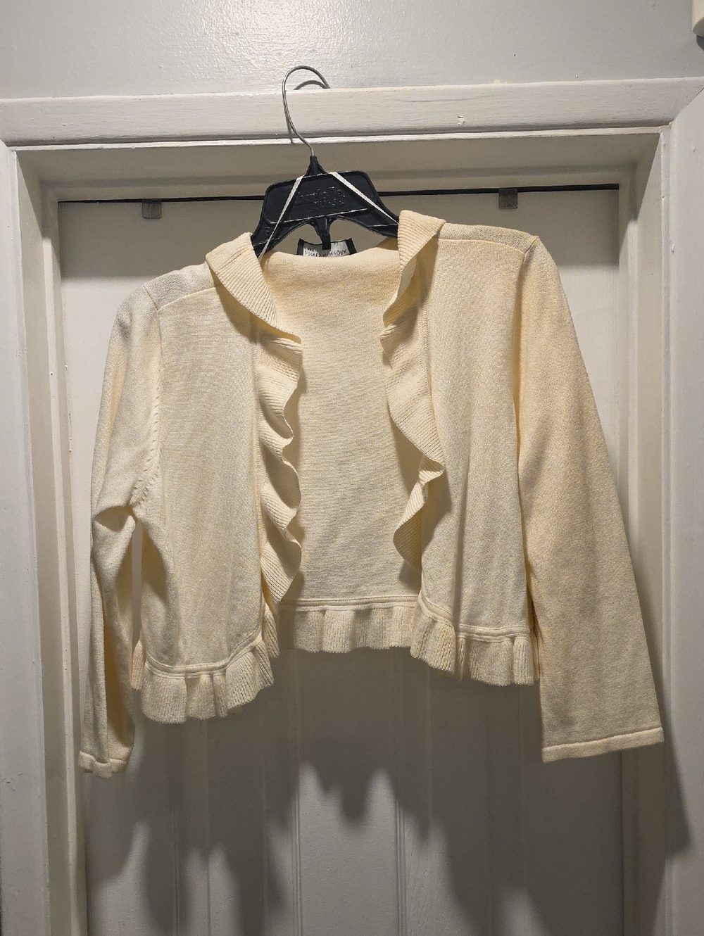 Jones New York Cream Knit Cardigan